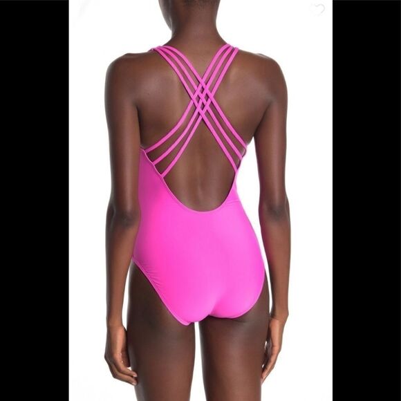 ATHENA Plunge Front Twist Swimsuit. NWT - Picture 3 of 7